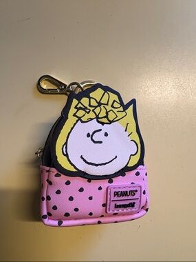 Peanuts Sally Pink and Yellow Kids Keychain Pouch